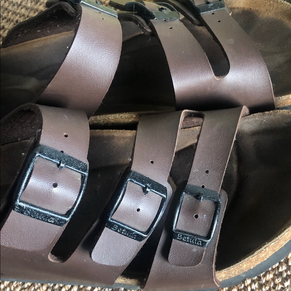 Betula Women's Brown Triple-Strap Sandals - Picture 10 of 10